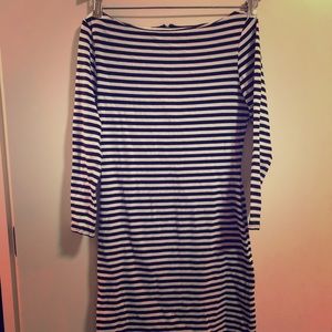 Black and white stripped dress